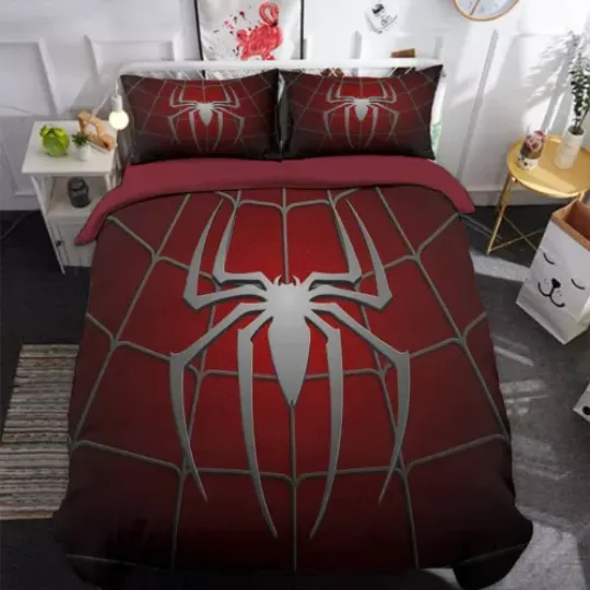 Marvel Spiderman Bedding Set, 3 piece of set, Superhero Soft and Comfortable Bedding Set, Best Gift For Kids, All Size Available