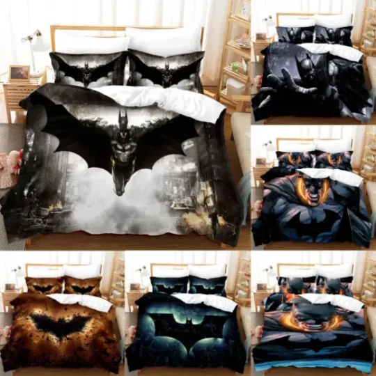 Batman Bedding Set, 3 piece of set, Superhero Soft and Comfortable Bedding Set, Best Gift For Kids, All Size Available