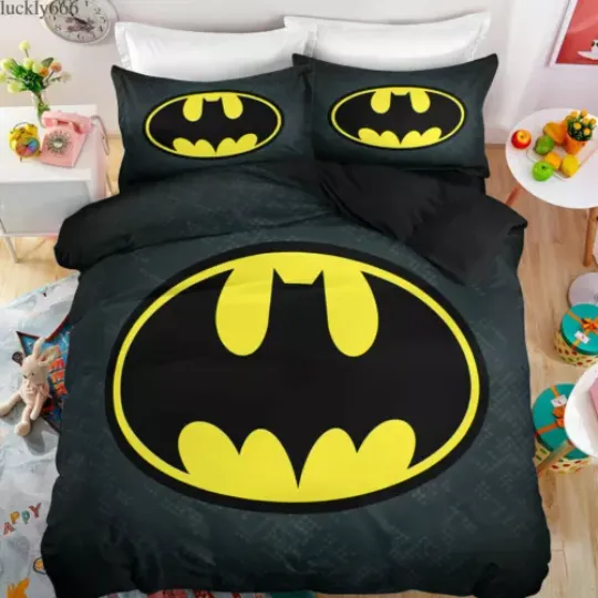 Superhero Batman Bedding Set, 3 piece of set, Superhero Soft and Comfortable Bedding Set, Best Gift For Kids, All Size Available