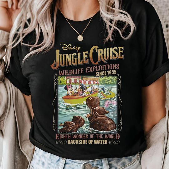 Jungle Cruise Ride Backside Of Water Shirt, Vintage Disney Mickey And Friends Shirt