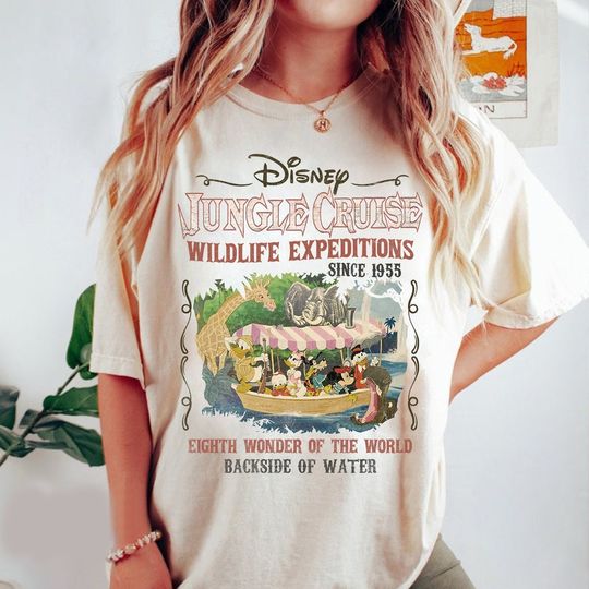 Vintage Disney Jungle Cruise Ride Shirt, Retro Mickey and Friends Shirt