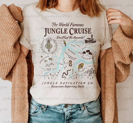 Vintage Disney Jungle Cruise Map Shirt, Jungle Cruise World Shirt