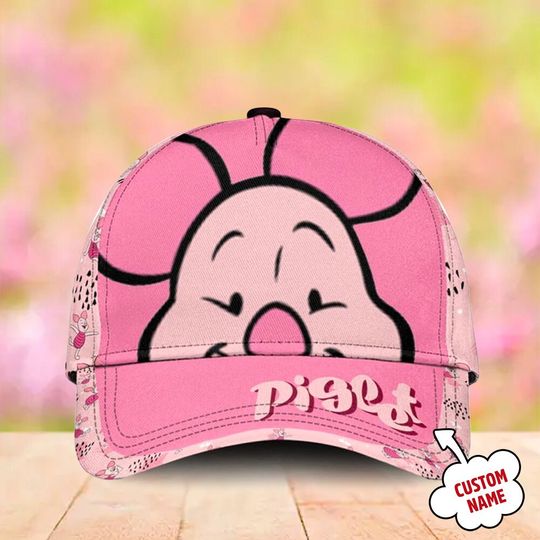Kindhearted Talking Pig Classic Cap, Pinky Pig Animated Movie Character Baseball Cap, Summer Vacation