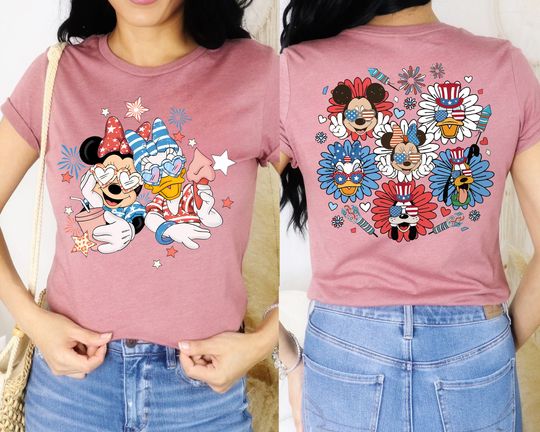 Minnie And Daisy 4th Of July Shirt, Disney Independence Day Of America Tee