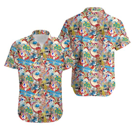 THE REN AND STIMPY SHOW HAWAIIAN SHIRT