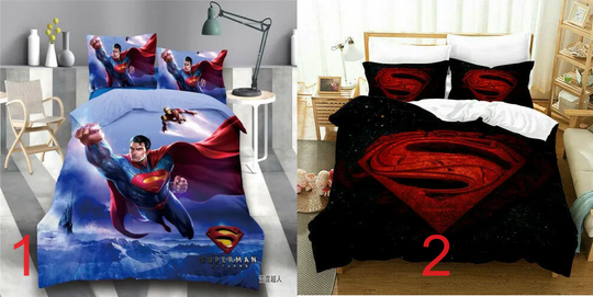 2021 Superman Bedding Set, 3 piece of set, Superhero Soft and Comfortable Bedding Set, Best Gift For Kids, All Size Available