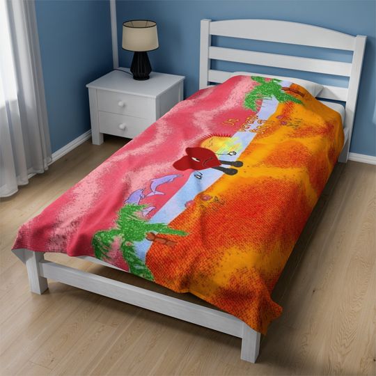 Bad Bunny Soft Throw Blanket, Comfortable Blanket for Men, Women, Kids, Trending Tour Merch