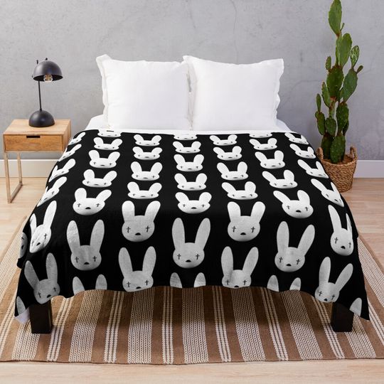 Full of Bad bunny Soft Throw Blanket, Comfortable Blanket for Men, Women, Kids, Trending Tour Merch