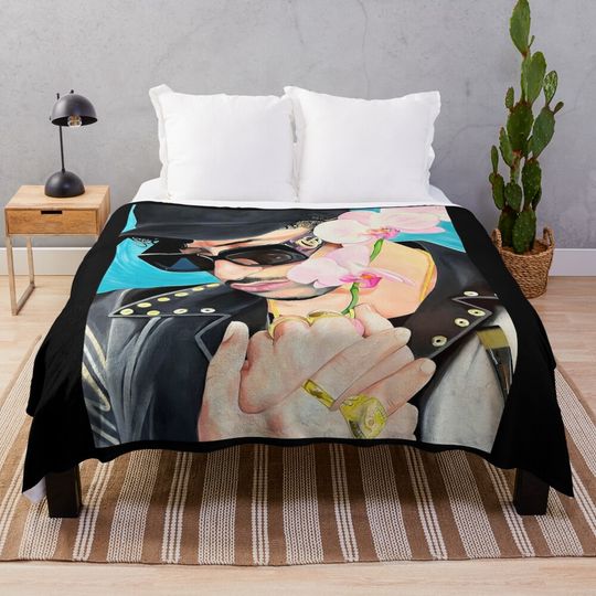 Bad bunny Soft Cozy Throw Blanket  for men, women, Unisex, Trending Gifts