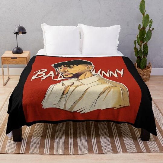 Bad bunny Concert Soft Cozy Throw Blanket  for men, women, Unisex, Trending Gifts
