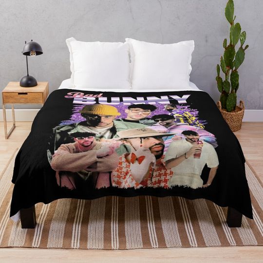 Bad bunny Soft Throw Blanket, Comfortable Blanket for Men, Women, Kids, Trending Tour Merch
