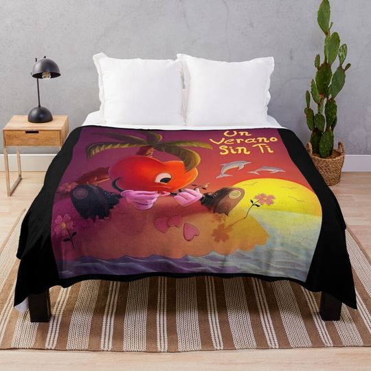 Bad bunny Soft Cozy Throw Blanket  for men, women, Unisex, Trending Gifts