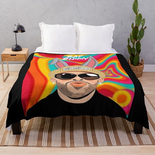 Bad bunny Soft Throw Blanket, Comfortable Blanket for Men, Women, Kids, Trending Tour Merch