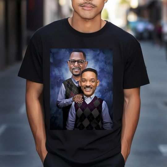 Will Smith Martin Lawrence Bad Boys Vintage Shirt, Comfortable Cotton Short Sleeve Tee For Summer, Hot Movie 2024 Fashion