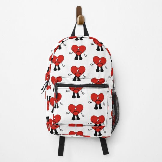 Bad Bunny Heart Backpack For Kids and Adults, Adjustable Shoulder Straps, Trending Street Styles