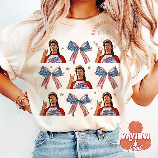 Joe Dirt 4th of july Coquette Cotton Shirt, Comfortable Short Sleeve Sports Tee for Men, Women, Kids - Trending Street Fashion