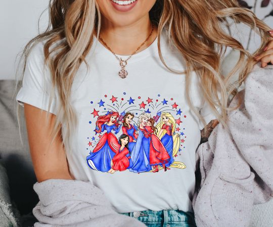 Discover American Princess, Magical Princess Shirt, Casual Short Sleeve Tee, Trending Street Fashion