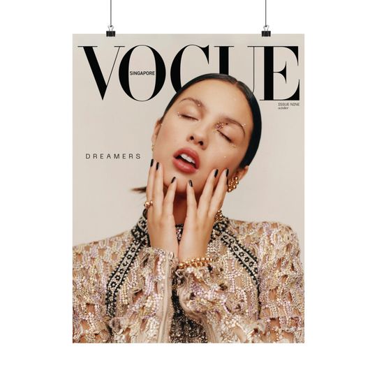 Olivia Rodrigo Vogue Cover Coquette Room Decor, Lash Room Decor, Poster for College Girls, Coquette Poster Preppy Pink Aesthetic Coquette