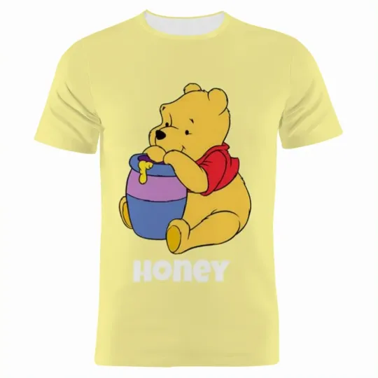 Winnie The Pooh 3D Tshirt, Disney Summer Cartoon Clothing Anime Winnie The Pooh Men's 3d Print T-shirts, Casual 3D Print Children Tee Tops