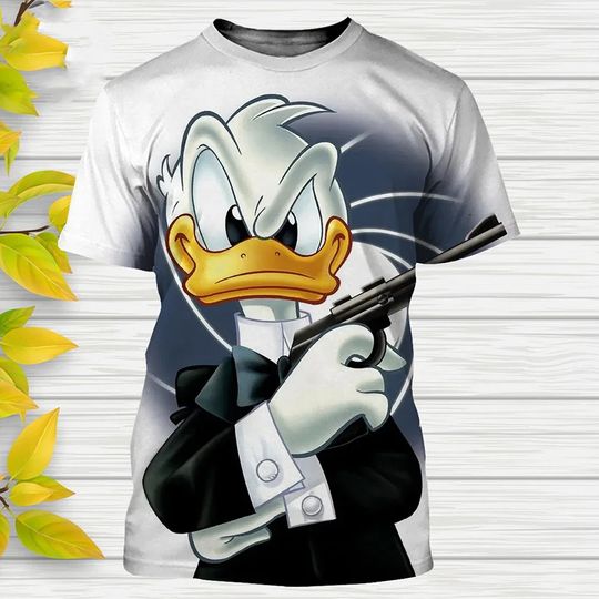 Disney Donald Duck 3D Tshirt, 2024 Summer Disney Donald Duck Graphic 3d Print T-Shirts, Cartoon Anime Casual Streetwear Men Women Fashion T-Shirt Tees Tops