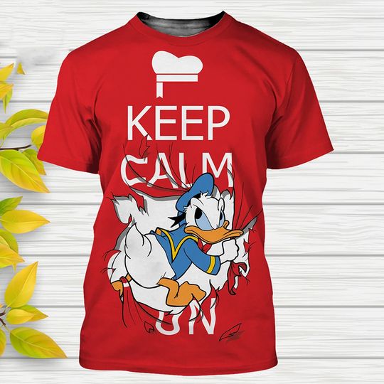 Disney Donald Duck 3D Tshirt, MINISO Donald Duck T-Shirt, Cartoon Anime 3D Print Streetwear Kids Adults Casual Fashion Oversized T Shirt Kids Tee Tops Clothing