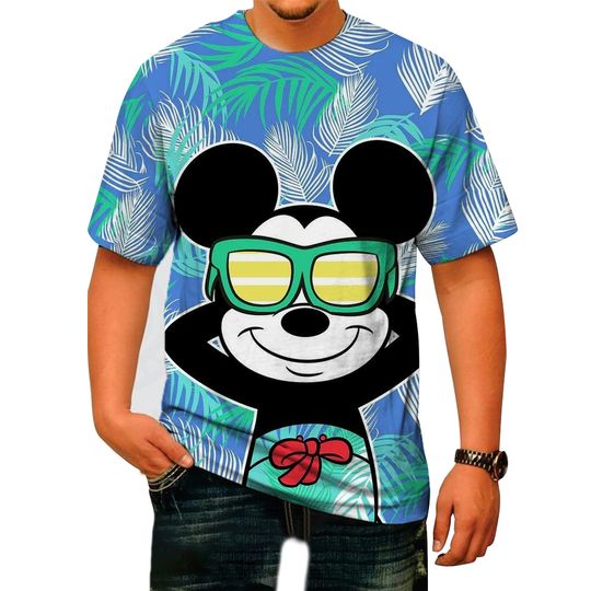 Discover Disney Mickey 3D Tshirt, Mickey Mouse Men's T Shirt, Disney Cartoon TShirts, Male Summer Short Sleeve Couple T-shirt, Cute Funny Tops Tee Camiseta Children