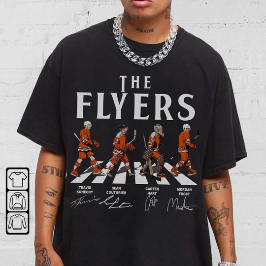 Flyers Walking Abbey Road Signatures Football Shirt | Unisex Short Sleeved T Shirt | Summer Casual Tee| Gift for Football fan | Vintage Streetwear