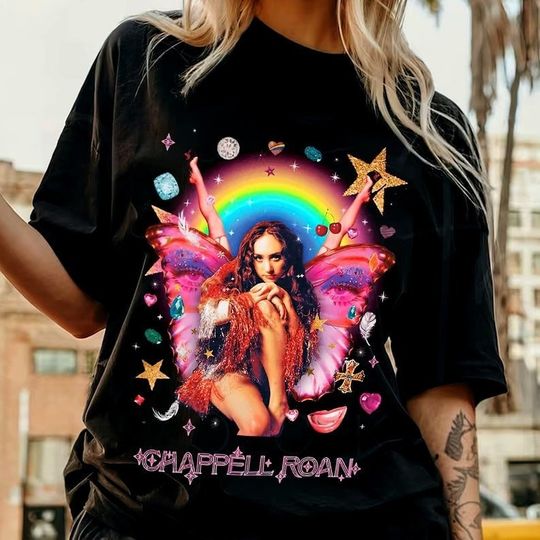 HOT Chappell Roan Unisex Shirt, Chappell Roan Merch, Mermaid Fairycore Tour, Retro 90s Cotton Tee, Rise and Fall of a Midwest Princess