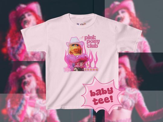 Pink Pony Club Shirt Chappell Roan Shirt Miss Piggy Muppets Unisex Baby Tee Shirt Midwest Princess Shirt Chappell Roan Concert T-Shirt