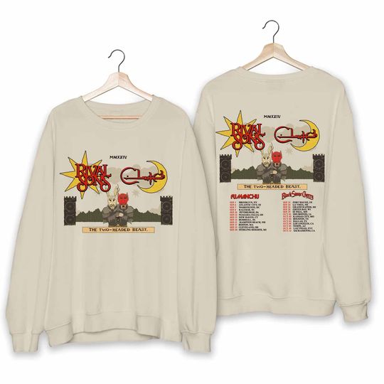 Rival Sons - The Two Headed Beast Tour 2024 Double Sided Sweatshirt, Music Two Sides Sweatshirt for Fans, Music Sweatshirts for Men Women and Kids, Music Men Clothing