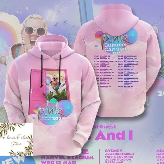 Discover P!nk Summer Carnival 2024All Over Print Hoodie, Pink Singer Shirt, Trustfall Album Shirt, Music Festival Shirt, Pink Concert 2024 Hoodie, Pink Merch