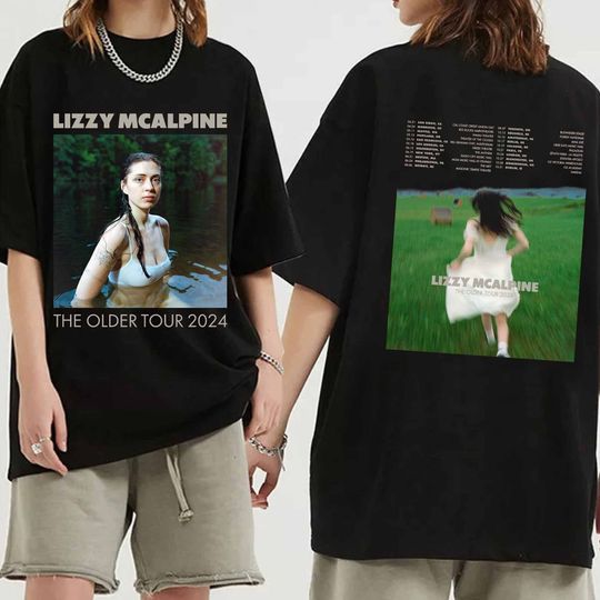 Lizzy McAlpine The Older Tour 2024 Double Sided Shirt, Casual Two Sides Short Sleeve Shirt, Music Men Clothing, Music Shirt For Fans