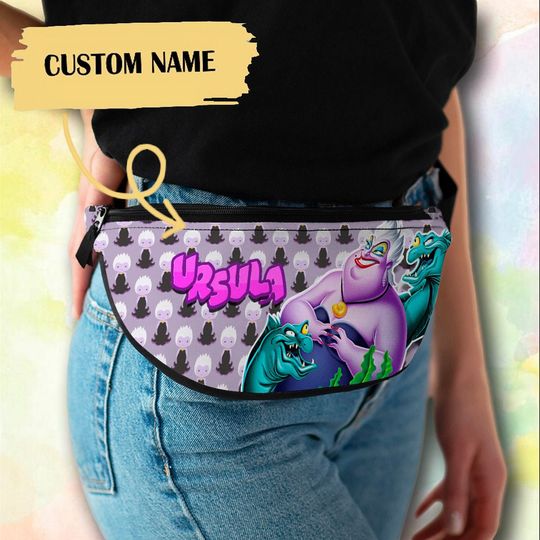 Personalize Mermaid Villain Fanny Pack Trendy Crossbag, Summer Trip Bag, Gift For Men And Women