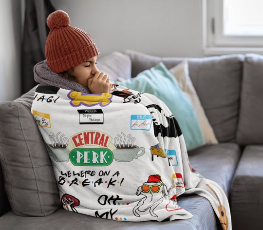 FRIENDS Fleece Blankets | Luxurious, silky, cozy | Thickness: 0.6 cm | Multi-size