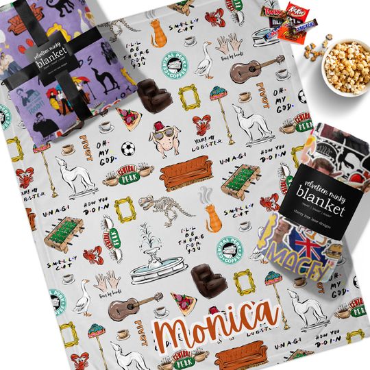 Personalized Friends Inspired Fleece Blankets | Luxurious, silky, cozy | Thickness: 0.6 cm | Multi-size