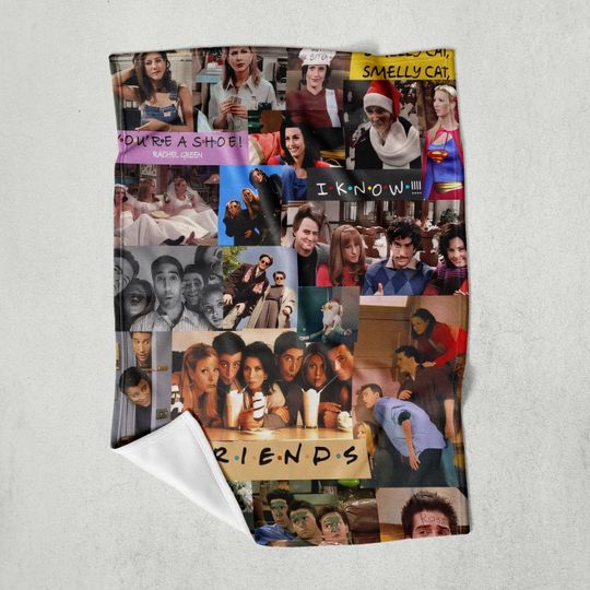 Friends Blanket, Rachel Blanket, Friends, Fleece Blankets | Luxurious, silky, cozy | Thickness: 0.6 cm | Multi-size
