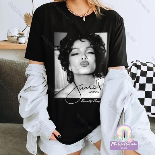 Janet Jackson Twenty Shirt, Janet Jackson Vintage Casual Cotton Short Sleeve T-shirt, Music Shirt for Fans, Music Men Summer Clothing
