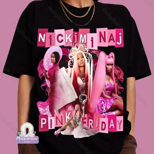 Nicki Minaj Tour Shirt, Nicki Minaj T-shirt, Nicki Minaj Pink Friday 2 Concert Casual Cotton Short Sleeve T-shirt, Music Shirt for Fans, Music Men Summer Clothing