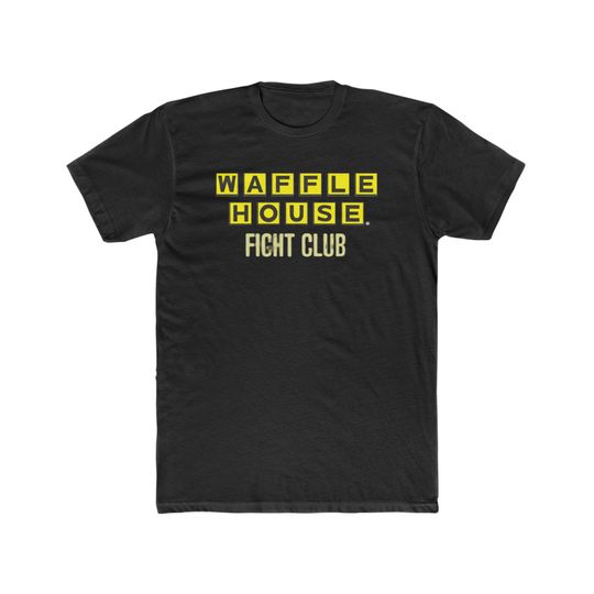 Waffle House Fight Club logo - Men's Cotton Crew Tee