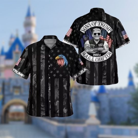 Trump Make 4th July Great Again Hawaiian Shirt, Sons Of Trump Cool Patriotic America July Fourth Hawaii Tee, America Independence Day