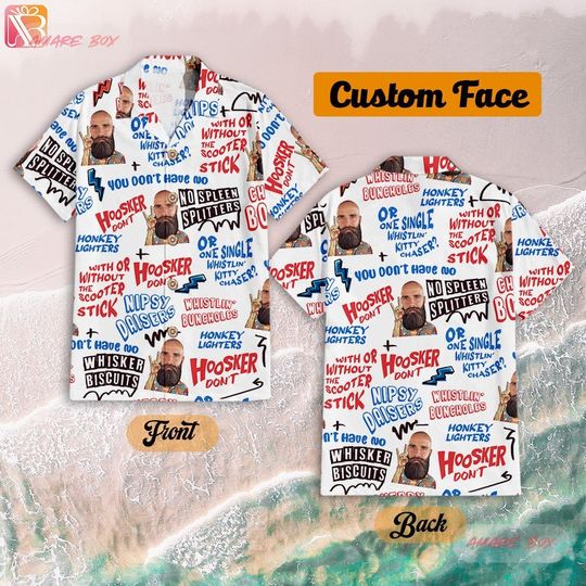 Amare Box Custom Face Hawaiian Shirt, Merican 4th Of July Hawaiian Hawaiian Shorts, Beach Short Shirt, Unisex Gift