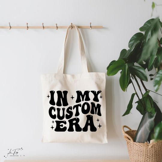 In My Era Custom Tote Bag, Personalized Tote Bag, Custom Gift For Her, In My Era Canvas Tote Bag