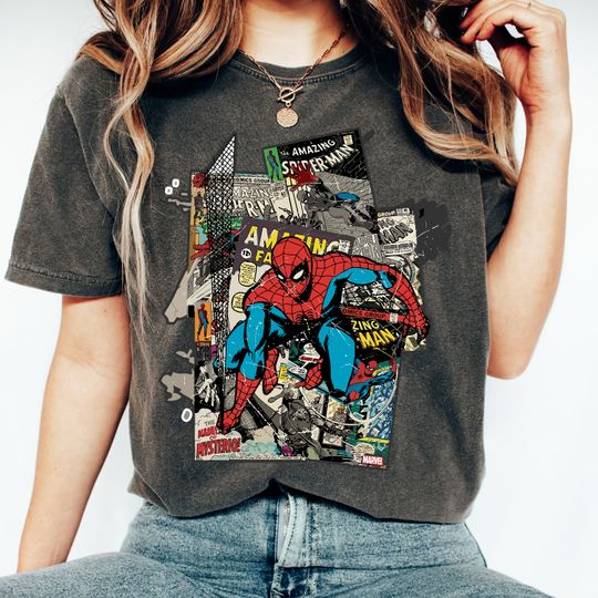 Comfort Colors Vintage 90s Marvel Spider Man Shirt,Retro Spiderman Comic