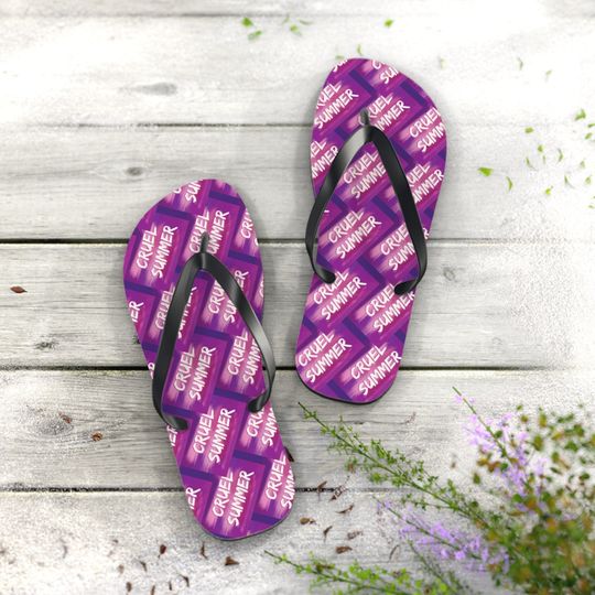 Discover Cruel Summer Flip Flops, Outdoor slippers, Comfort Beach slippers, Pool shoes, Summer slippers, outside slippers, beachwear