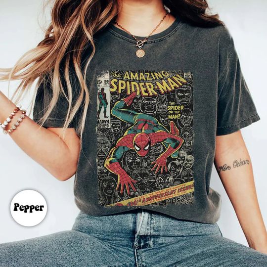 Vintage the Amazing Spider Punk Comfort Shirt, Marvel Comics Shirt, Peter Parker tee, Spiderman Family Shirt