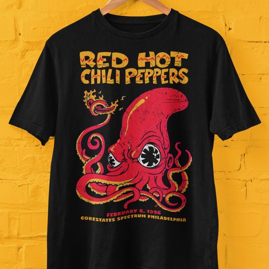 Red Hot Chili Peppers T Shirt.Red Hot Chili Peppers Concert Shirt. Makes a great gift for fans of alternative rock music.