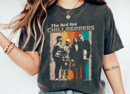 Red Hot Chili Peppers T-Shirt, Oversized Shirt, Classic Rock  gift for fans of alternative rock music.