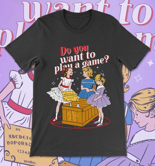 Do You Want To Play A Game Retro Halloween 90s, Vintage Halloween Tshirt