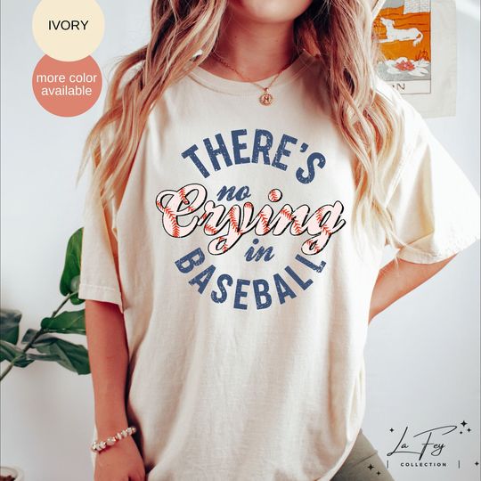 There's No Crying In Baseball Shirt, Baseball Mom Shirt, Baseball Coach Shirt, Retro Baseball Shirt
