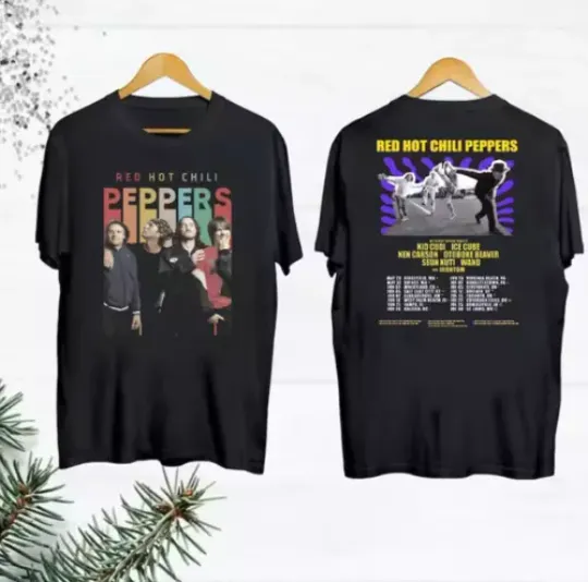 Vintage Red Hot Chili Peppers 2024 Tour T-Shirt Trending Street Fashion